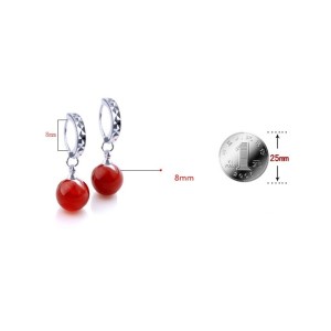 Aretes Bola Roja