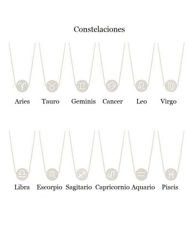 Pulseras de plata signos del zodiaco constelaciones