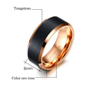 Argolla para hombre en tungsteno