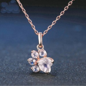 Set de plata garra de perro en cuarzo