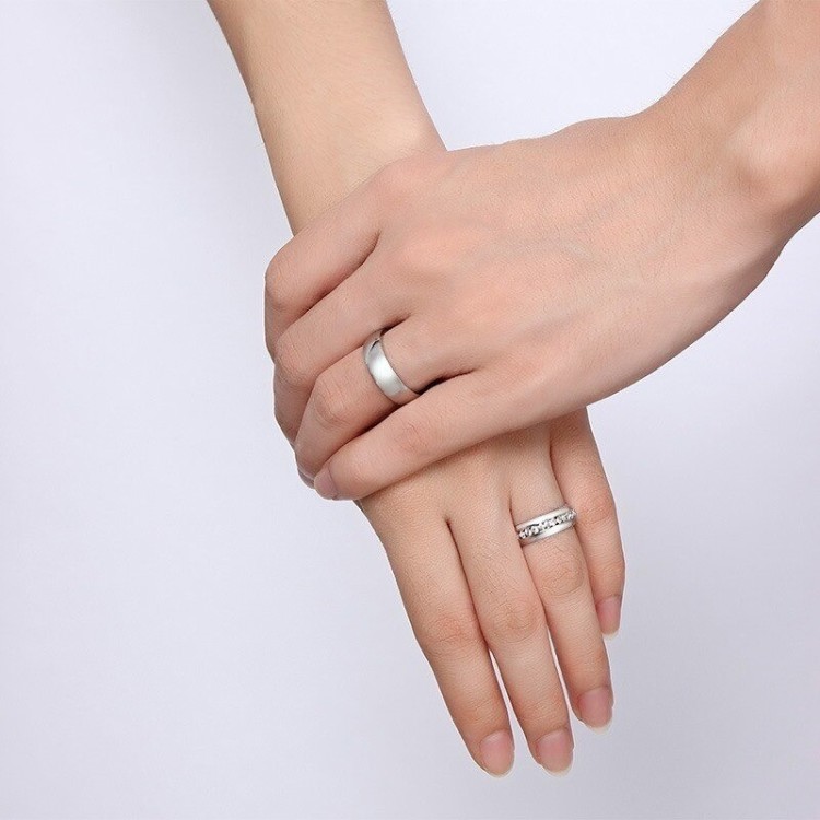 Argollas de Matrimonio en Acero Inoxidable Anillos para boda alianzas