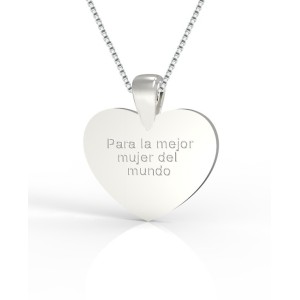 Dije de plata corazón personalizable