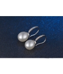 Aretes gota de perla en plata