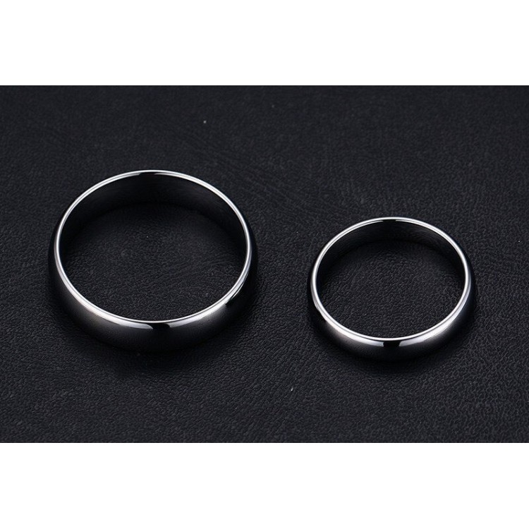 Argollas de matrimonio en tungsteno plateadas