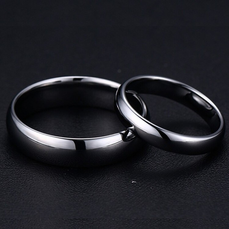 Argollas de matrimonio en tungsteno plateadas