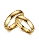 Argollas de matrimonio en tungsteno doradas