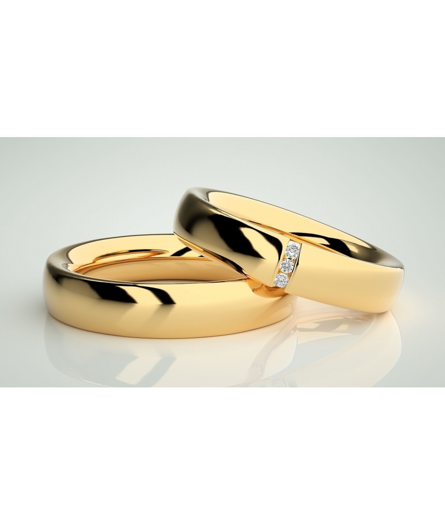 Argollas de matrimonio en oro simpleza natural