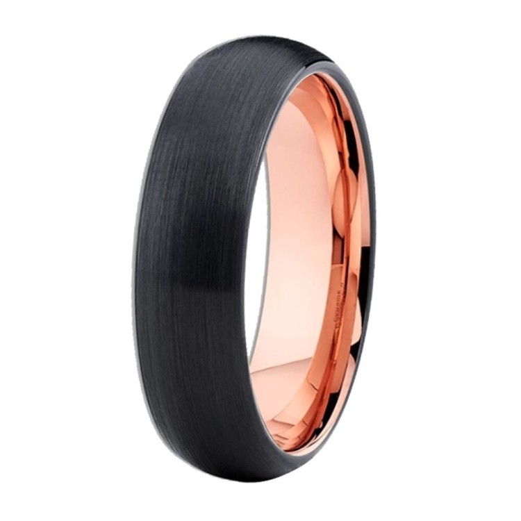 Argollas de matrimonio en tungsteno negro mate