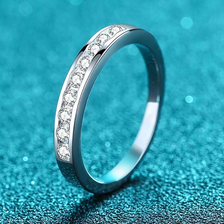 Argollas de matrimonio en plata Babilonia corte asimétrico
