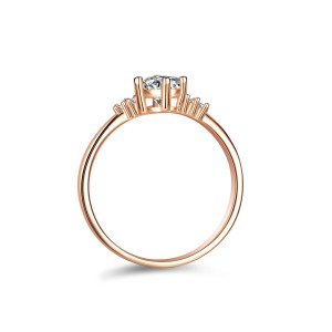 Anillo de compromiso en plata con esmeralda - anillo para boda en plata