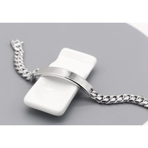 Pulsera en acero para mujer personalizable - Manilla para grabar texto