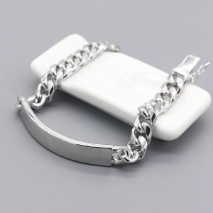 Pulsera en acero para mujer personalizable - Manilla para grabar texto