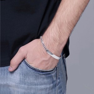 Pulsera en acero para mujer personalizable - Manilla para grabar texto