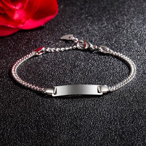 Pulsera en acero para mujer personalizable - Manilla para grabar texto