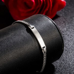 Pulsera en acero para mujer personalizable - Manilla para grabar texto