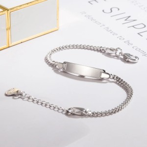 Pulsera en acero para mujer personalizable - Manilla para grabar texto