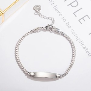 Pulsera en acero para mujer personalizable - Manilla para grabar texto