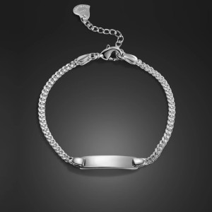 Pulsera en acero para mujer personalizable - Manilla para grabar texto