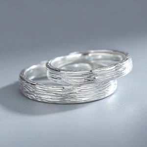 Argollas de matrimonio en plata nido - anillos de boda - alianzas