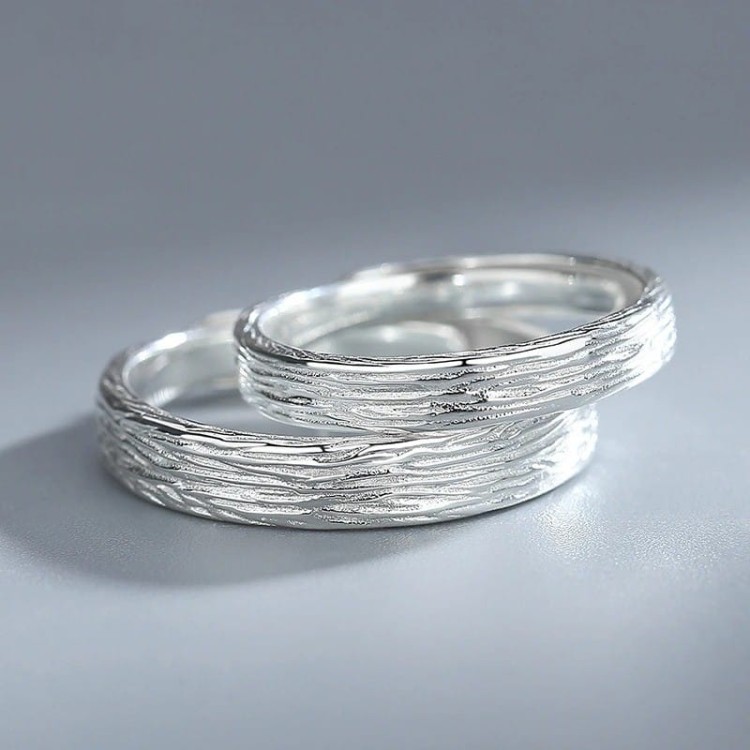Argollas de matrimonio en plata nido - anillos de boda - alianzas Argollas de matrimonio en plata nido - anillos de boda - alianzas