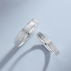 Argollas de matrimonio en plata nido - anillos de boda - alianzas