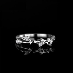 Anillo de compromiso en plata con moissanita - anillo para boda en plata