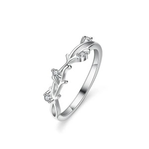 Anillo de compromiso en plata con moissanita - anillo para boda en plata