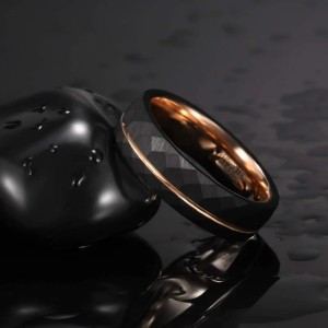 Argollas de matrimonio eterno en tungsteno pulido