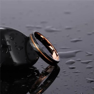Argollas de matrimonio eterno en tungsteno pulido