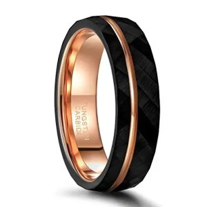 Argollas de matrimonio eterno en tungsteno pulido