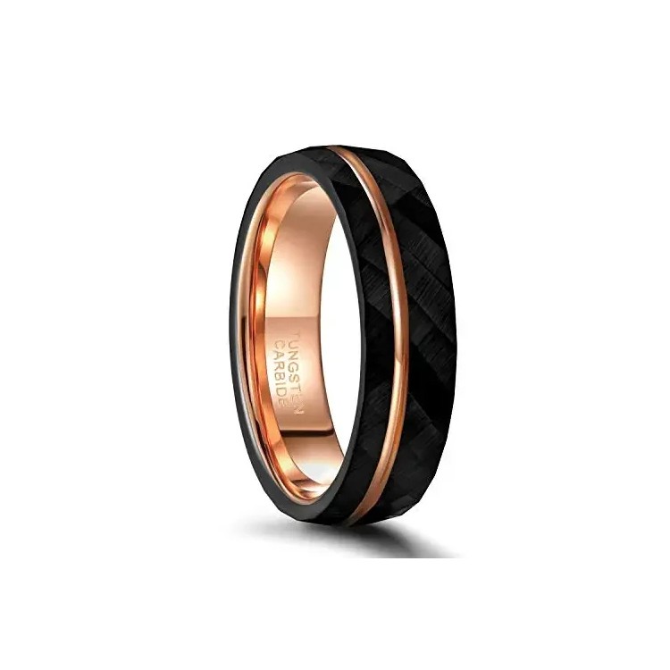 Argollas de matrimonio eterno en tungsteno pulido Argollas de matrimonio eterno en tungsteno pulido