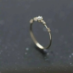 Anillo de compromiso en oro 14k