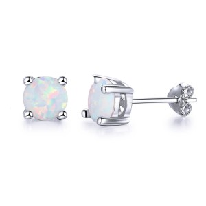 Aretes en plata topos de ópalo