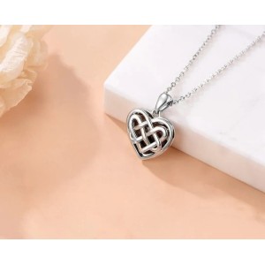 Collar relicario corazón infinito en plata