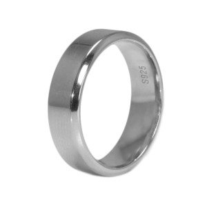 Argolla en plata para hombre - argolla clásica plateada - joyas en plata