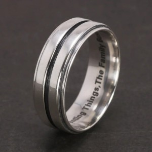 Argolla en plata para hombre - argolla clásica plateada - joyas en plata