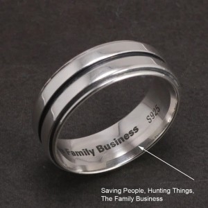 Argolla en plata para hombre - argolla clásica plateada - joyas en plata