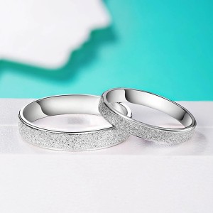 Argollas de matrimonio polvo de arena en plata