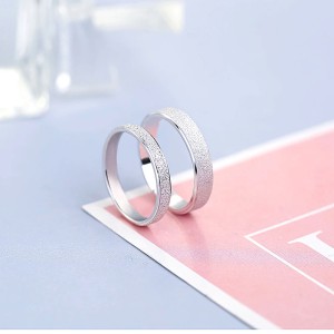 Argollas de matrimonio polvo de arena en plata