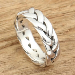 Argolla en plata para hombre - argolla clásica plateada - joyas en plata