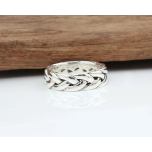 Argolla en plata para hombre - argolla clásica plateada - joyas en plata