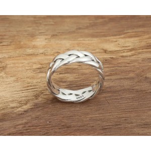 Argolla en plata para hombre - argolla clásica plateada - joyas en plata