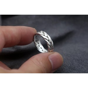 Argolla en plata para hombre - argolla clásica plateada - joyas en plata