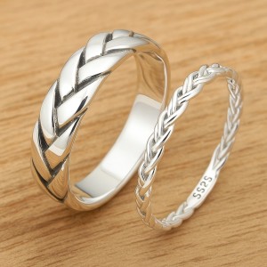 Argolla en plata para hombre - argolla clásica plateada - joyas en plata