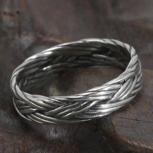 Argolla en plata para hombre - argolla clásica plateada - joyas en plata
