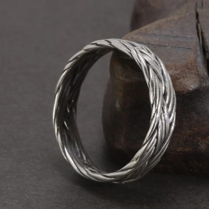 Argolla en plata para hombre - argolla clásica plateada - joyas en plata