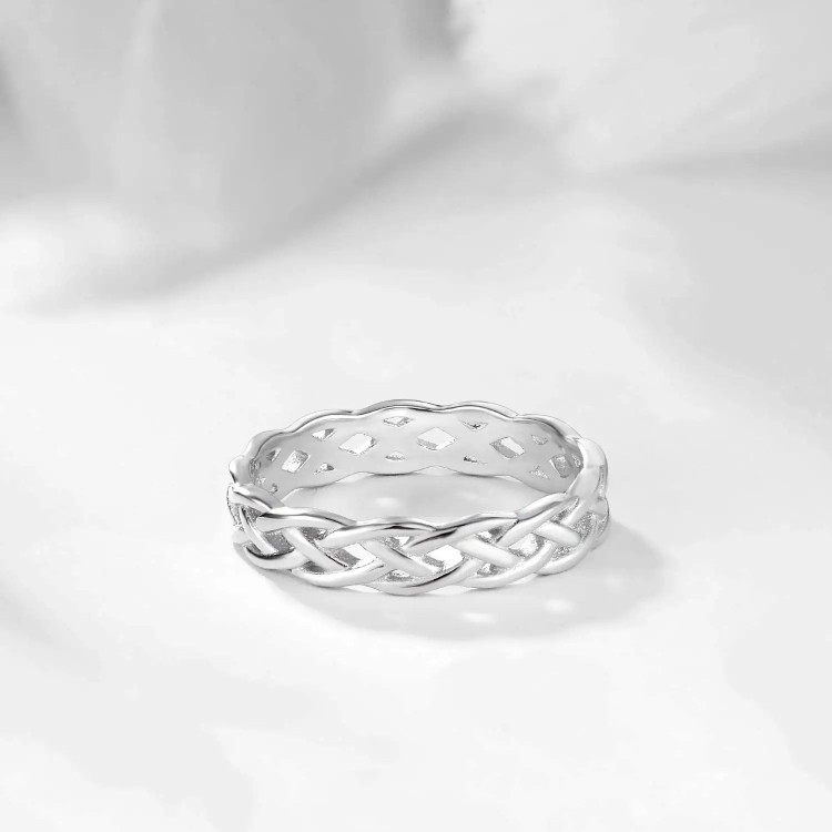 Argollas de matrimonio nudo celta trenzado
