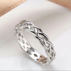 Argolla en plata para hombre - argolla clásica plateada - joyas en plata