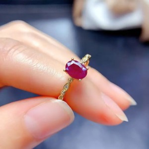 Anillo de compromiso en plata con moissanita - anillo para boda en plata