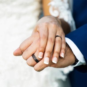 Argollas de matrimonio negras -  anillos para boda - sortijas - alianzas